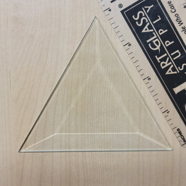 4" Clear Bevel Triangle (4 inch) | 10 or 30 Pack