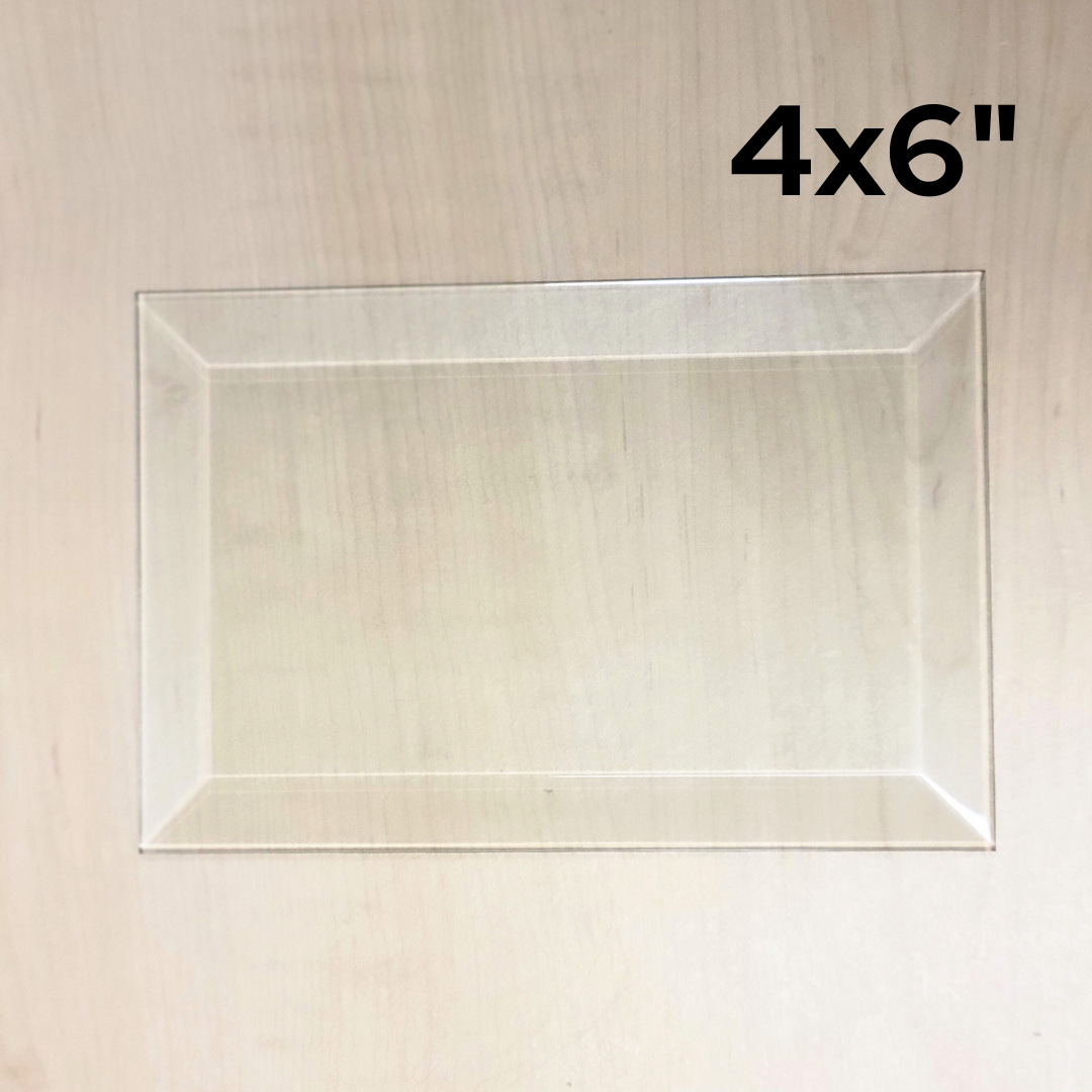 4" x 6" Clear Bevel Rectangle (4 inch x 6 inch) | 2/10/30 Packs