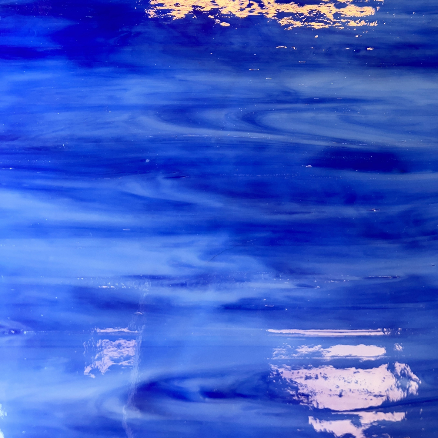 Blueberry - Blue Opal Wispy Stained Glass – Wissmach - 2 Sheets