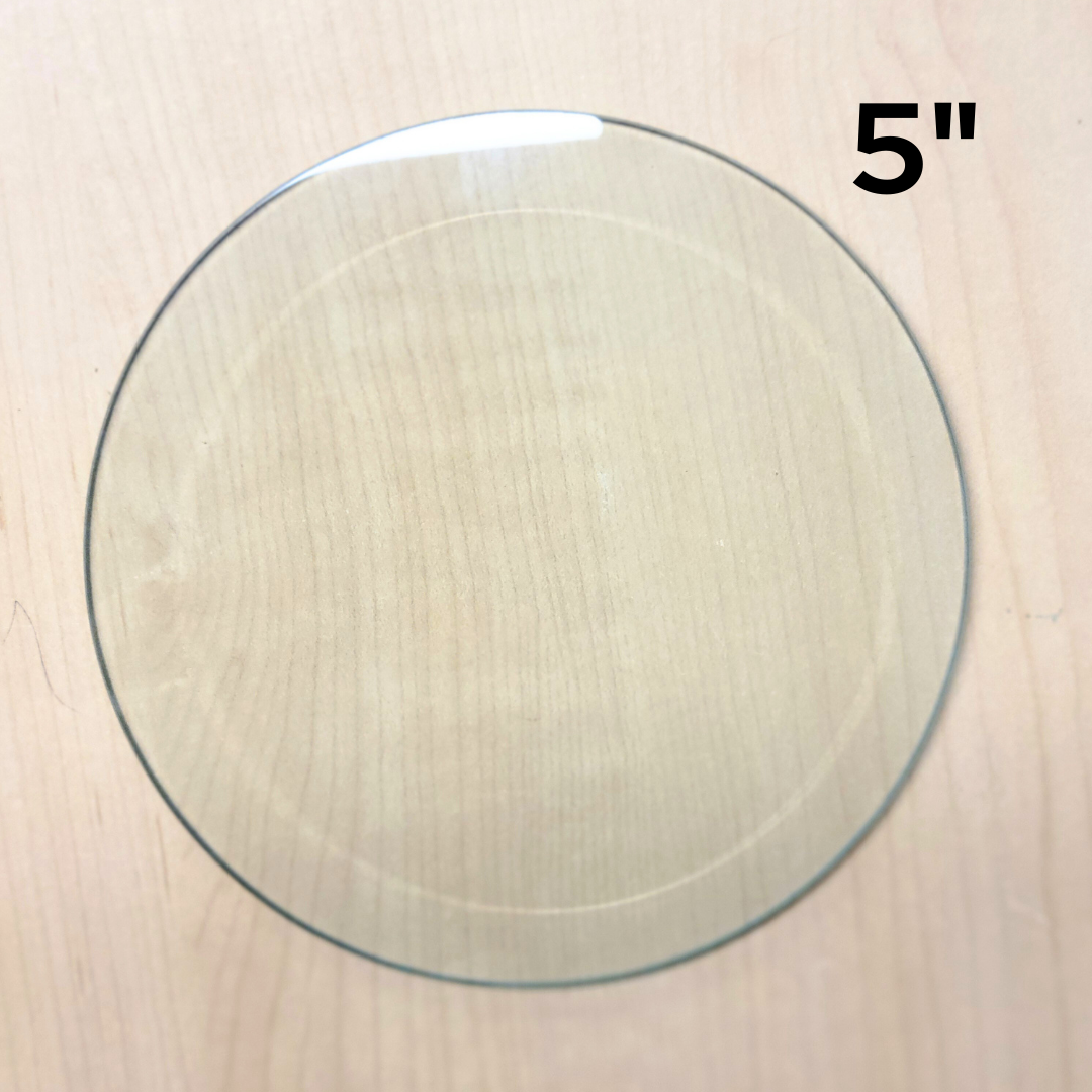 5" Clear Bevel Circles (5 inch) | 4 Pack