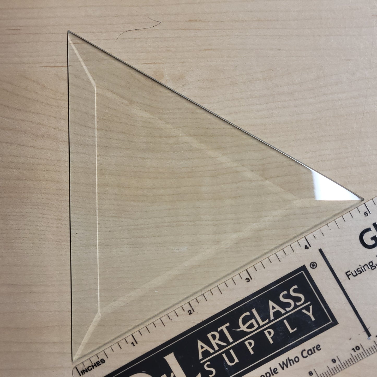 5" Clear Bevel Triangle (5 inch) | 10 or 30 Pack