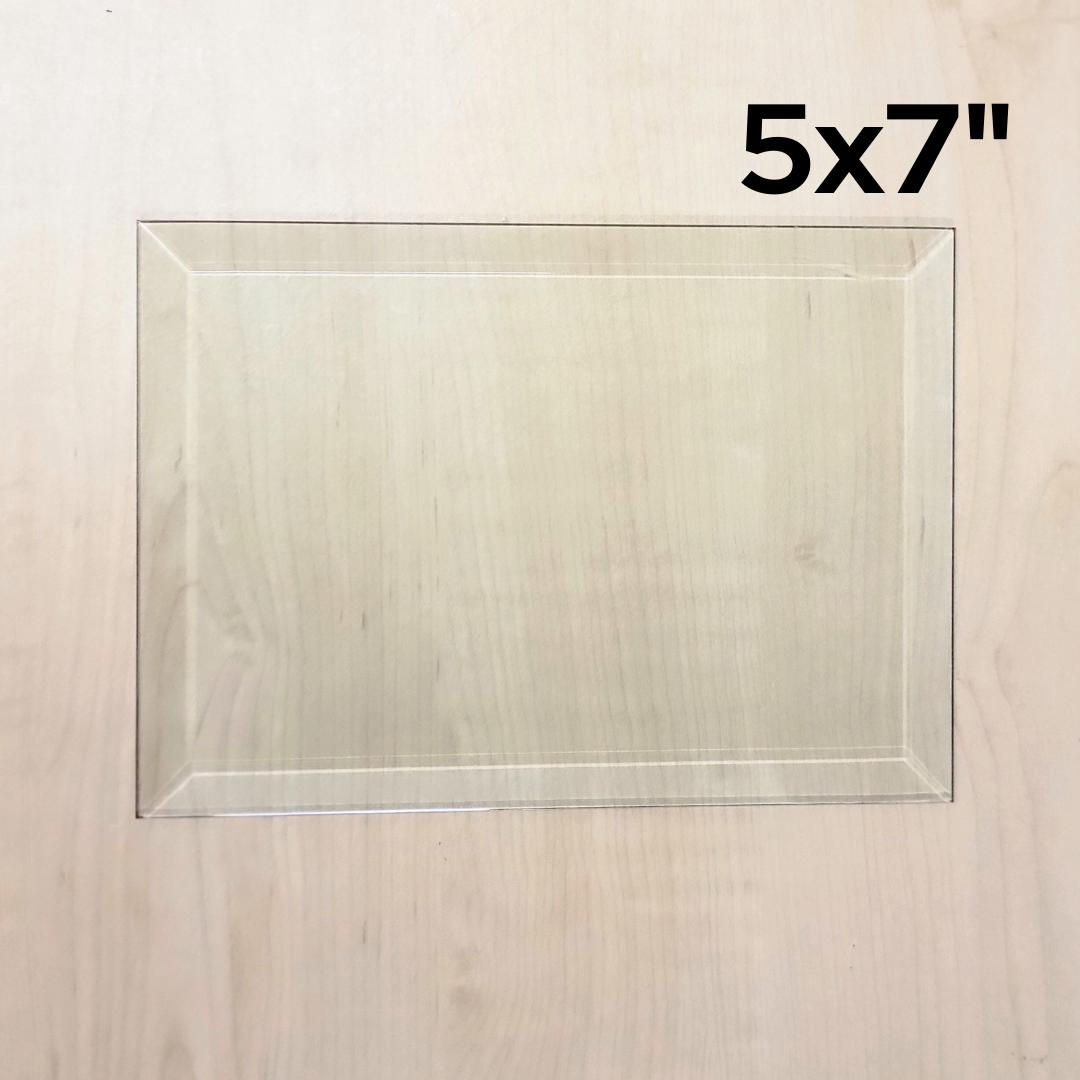 5" x 7" Clear Bevel Rectangle (5 inch x 7 inch) | 2 Pack