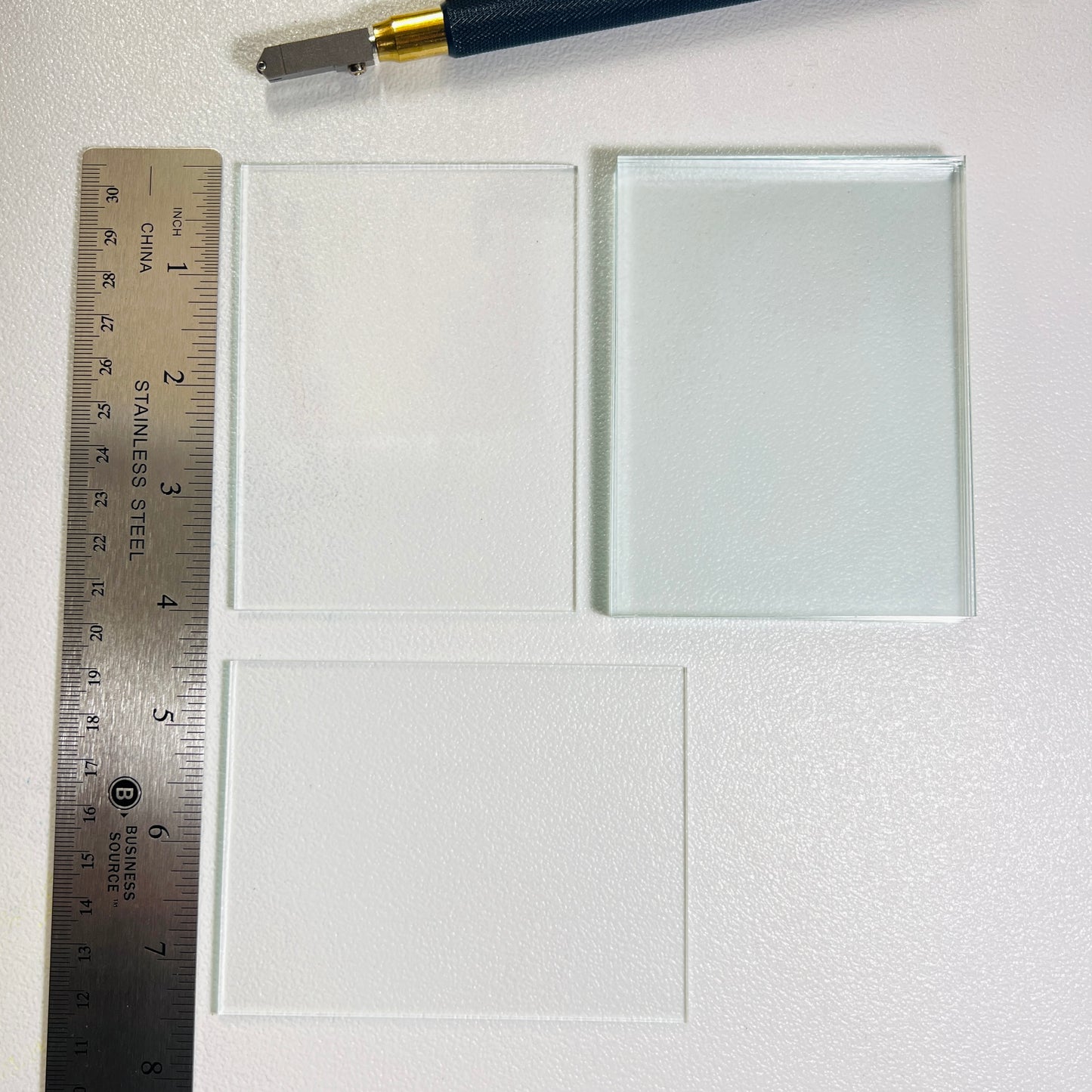 3"x4" Rectangles Clear Flat Glass (3 inch x 4 inch) | 4 or 16 Pack