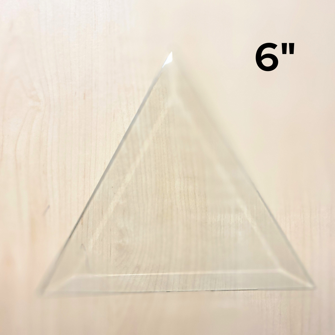 6" Clear Bevel Triangle (6 inch) | 5 or 10 Pack