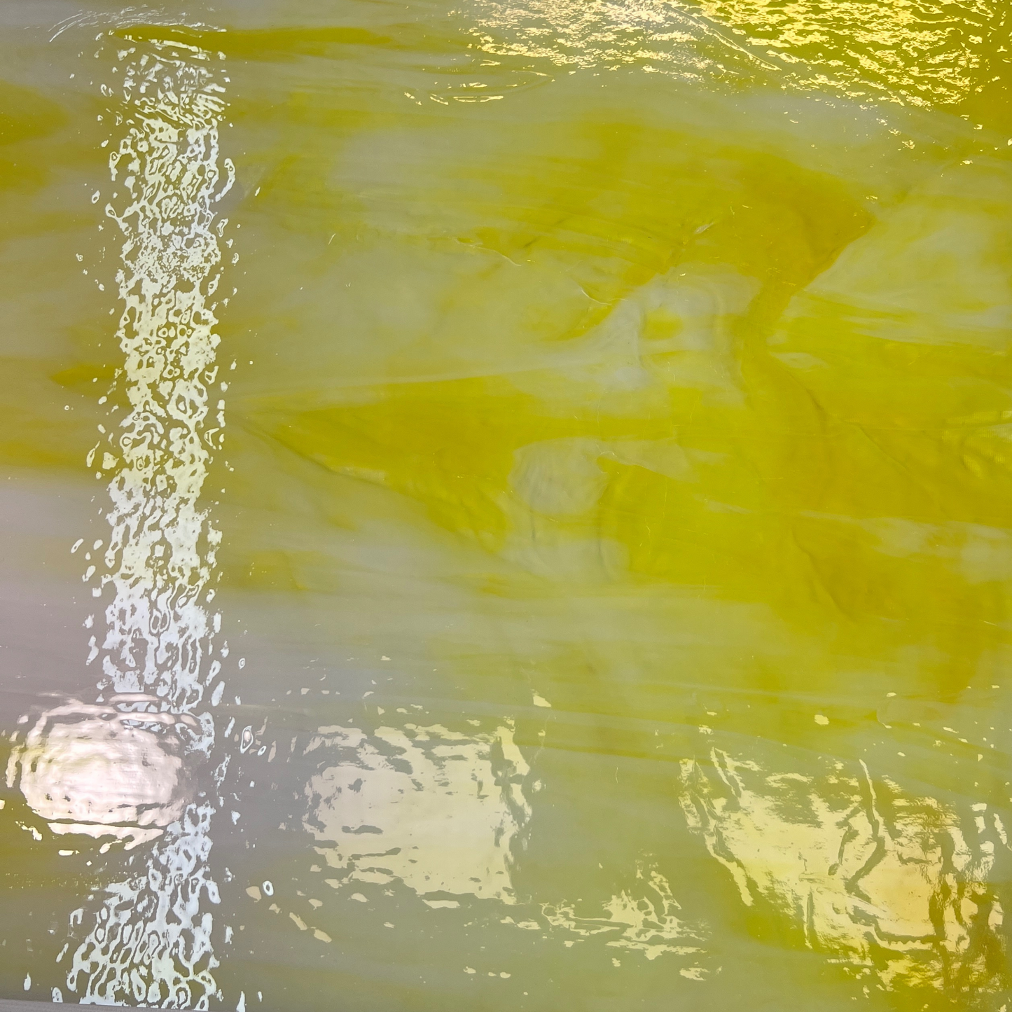 Cadmium Yellow - Olive Oil Stained Glass – Wissmach - 2 Sheets