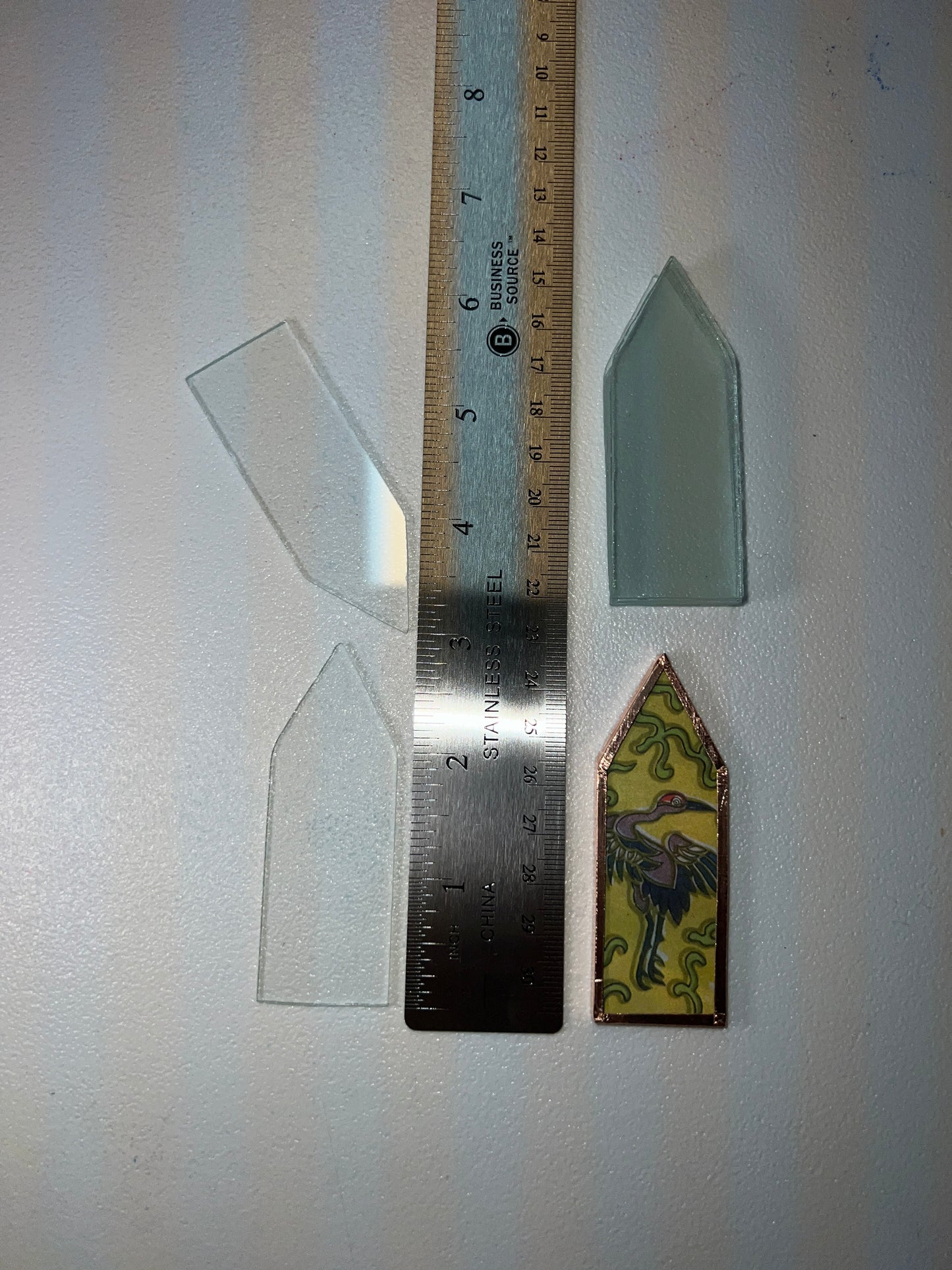 1" x 3" House Shape Clear Flat Glass (1 inch x 3 inch | 6 or 16 Pack