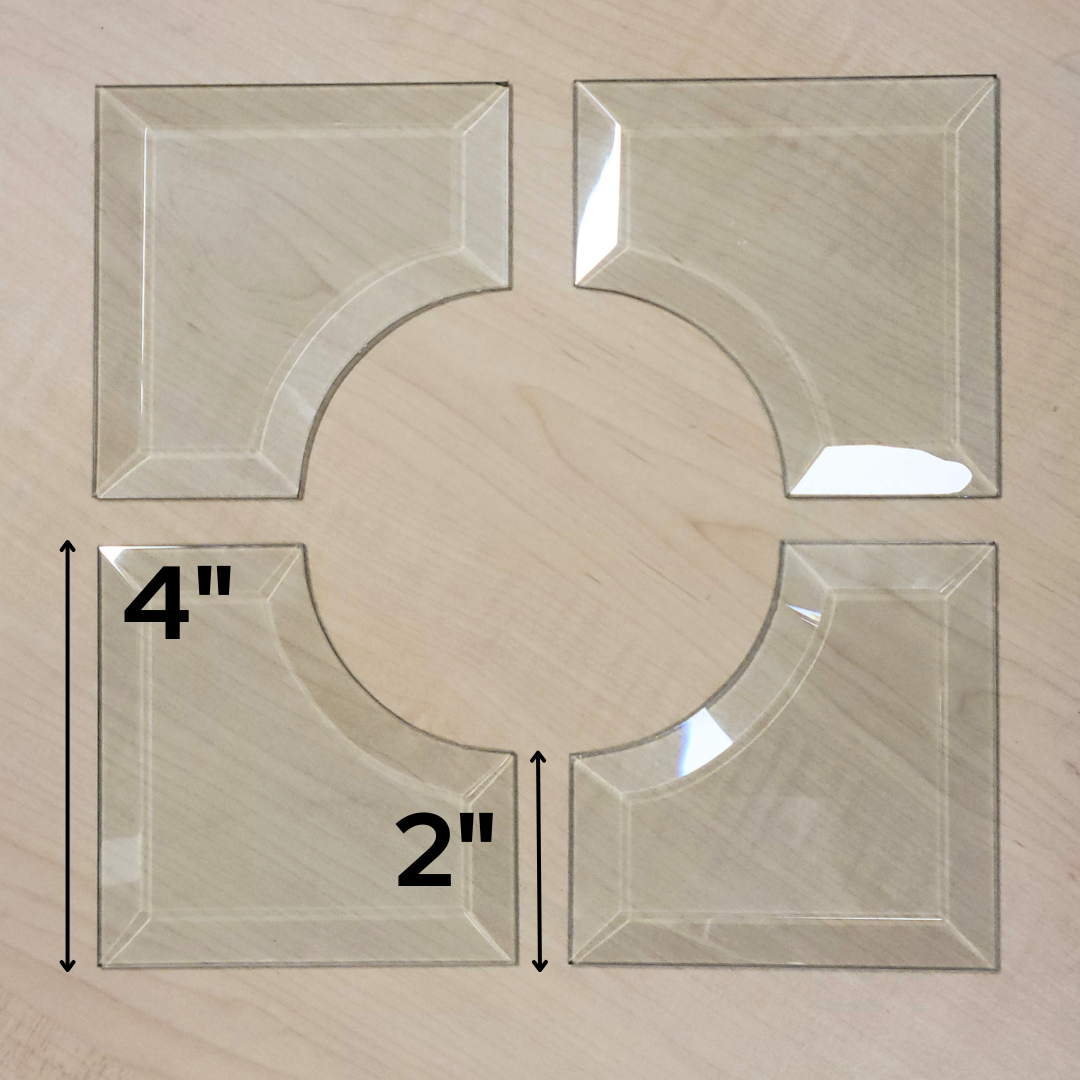 4" x 4" Curved Corner Bevel Set | 4 Pack