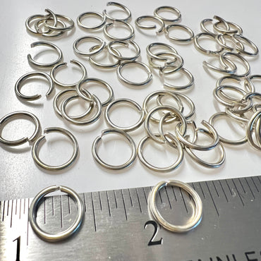 3/8" Jump Rings – 16g Tinned Solid Copper | 50 Pack
