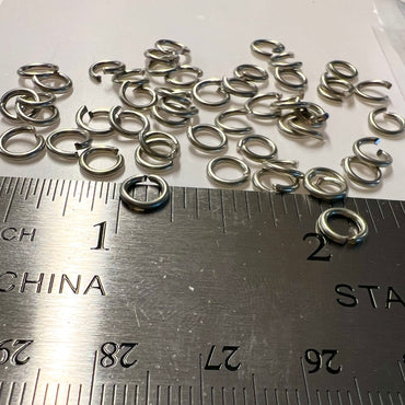 1/4" Jump Rings - 18g Silver Tinned Copper | 50 Pack