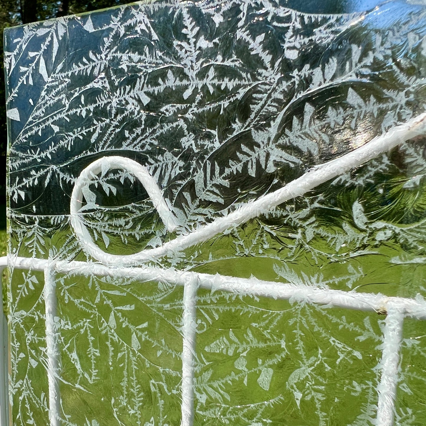 Clear Glue Chip Etched Stained Glass - 2 Sheet Packs | 2 Size Options