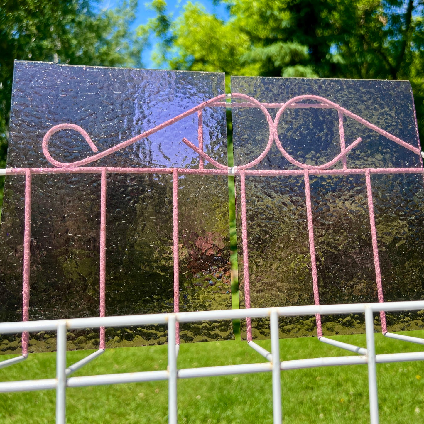 Rose Rough Rolled Stained Glass - 2 Sheet Packs | 2 Size Options