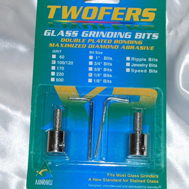Aanraku Twofers -  1/4" Grinder Bits  - Standard Grit // INCLUDES 2 BITS // fits most grinders