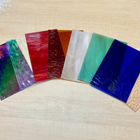 8 Piece Stained Glass Variety Pack - 4x6 inch pieces