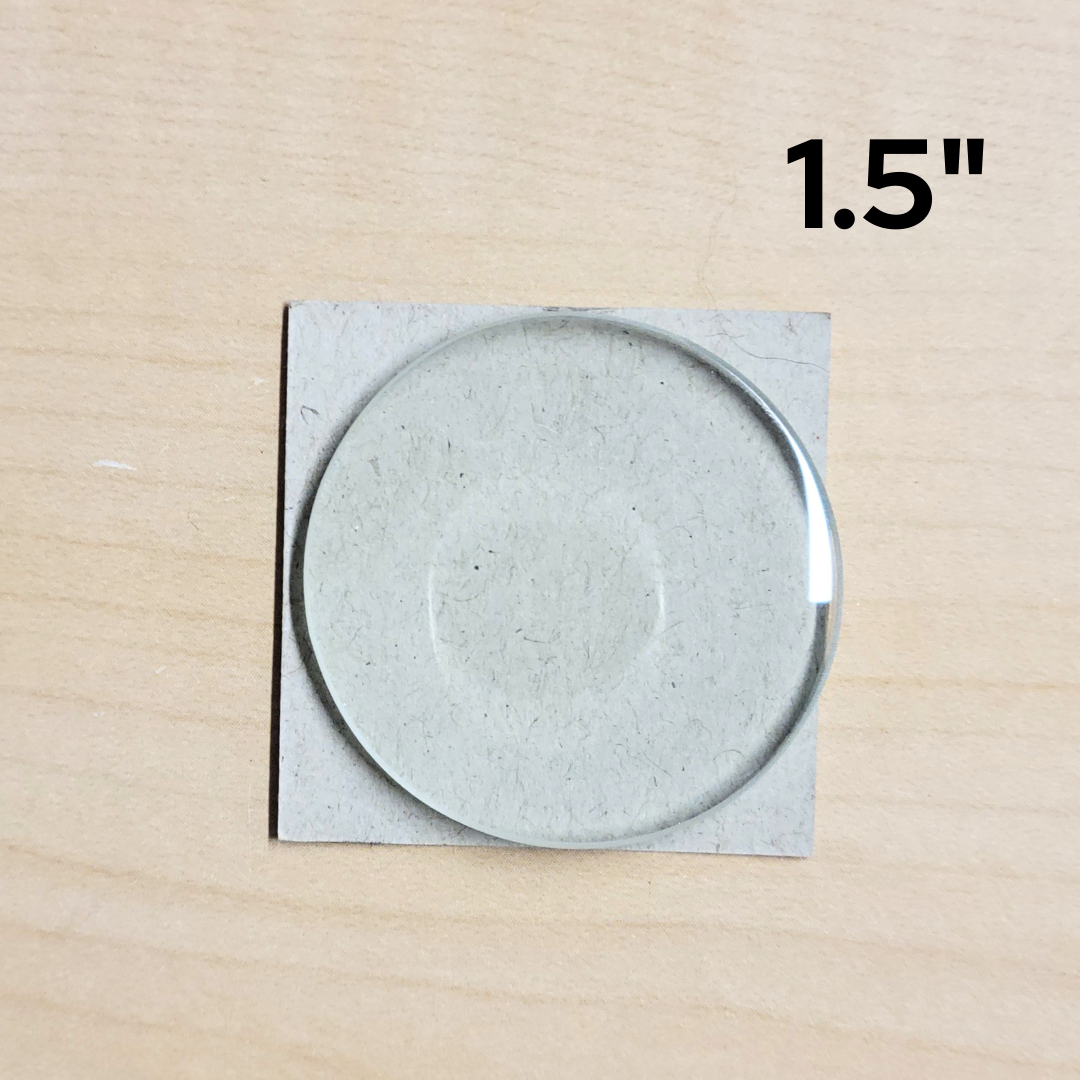 CLOSEOUT 1 1/2" Round Clear Beveled Glass Circles | 4 Pack