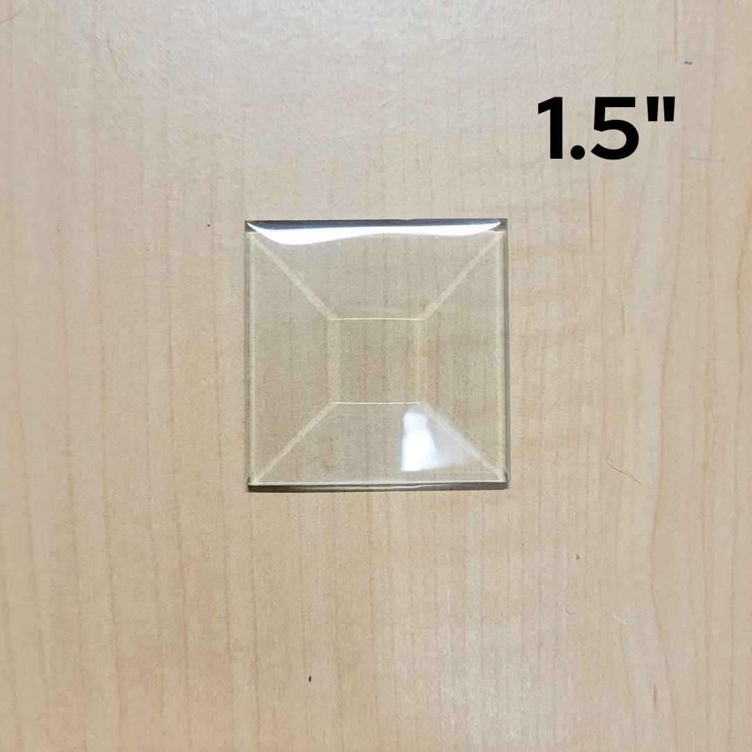 1-1/2" Clear Bevel Square (1.5 inch)