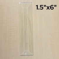 1-1/2 x 6" Clear Bevel Rectangle (1-1/2 inch x 6 inch)