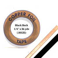 1/4" EDCO Black Back Copper Foil Tape (36 yds)