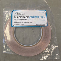 CLOSEOUT 7/32" Choice Black Back Copper Foil Tape (36 yds)