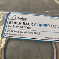 CLOSEOUT 7/32" Choice Black Back Copper Foil Tape (36 yds)