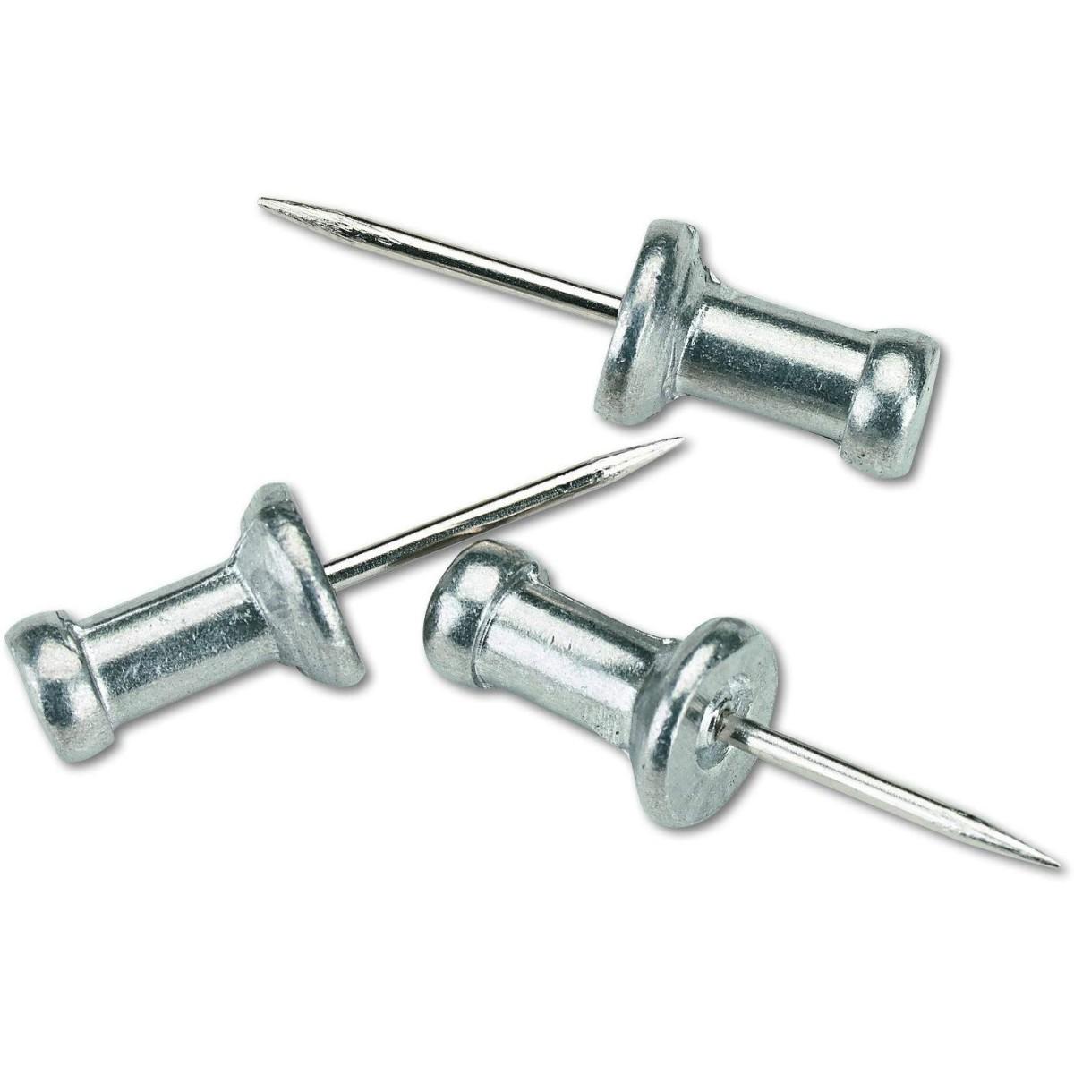 5/8” Leponitt Steel Point Aluminum Push-Pins | 25 or 100 Pack