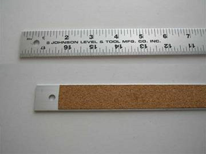 18 or 12 inch cork ruler