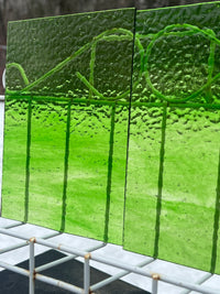 Light Green Onion Classic Wissmach Stained Glass - 2 Sheets | 2 Size Options