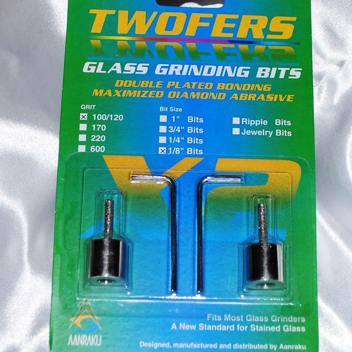 Aanraku Twofers -  1/8" Grinder Bits  - Standard Grit // INCLUDES 2 BITS // fits most grinders 