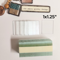 1" x 1-1/4" Rectangles Clear Flat Glass (1 x 1.25 inch)