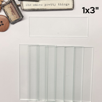 1" x 3" Rectangles Clear Flat Glass (1 inch x 3 inch)