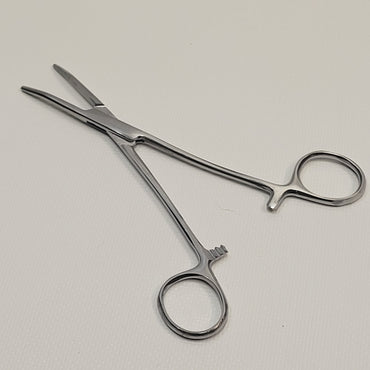 5.5" Self-Locking Tweezers / Hemostat w/ Curved End