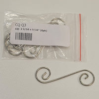 Metal Curly Q's Set - 1-13/16" x 3/4" (6 Pack)