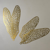 Dragonfly Wing Brass Filigree | 1 Set (4 wings) or 6 Sets (24 wings)