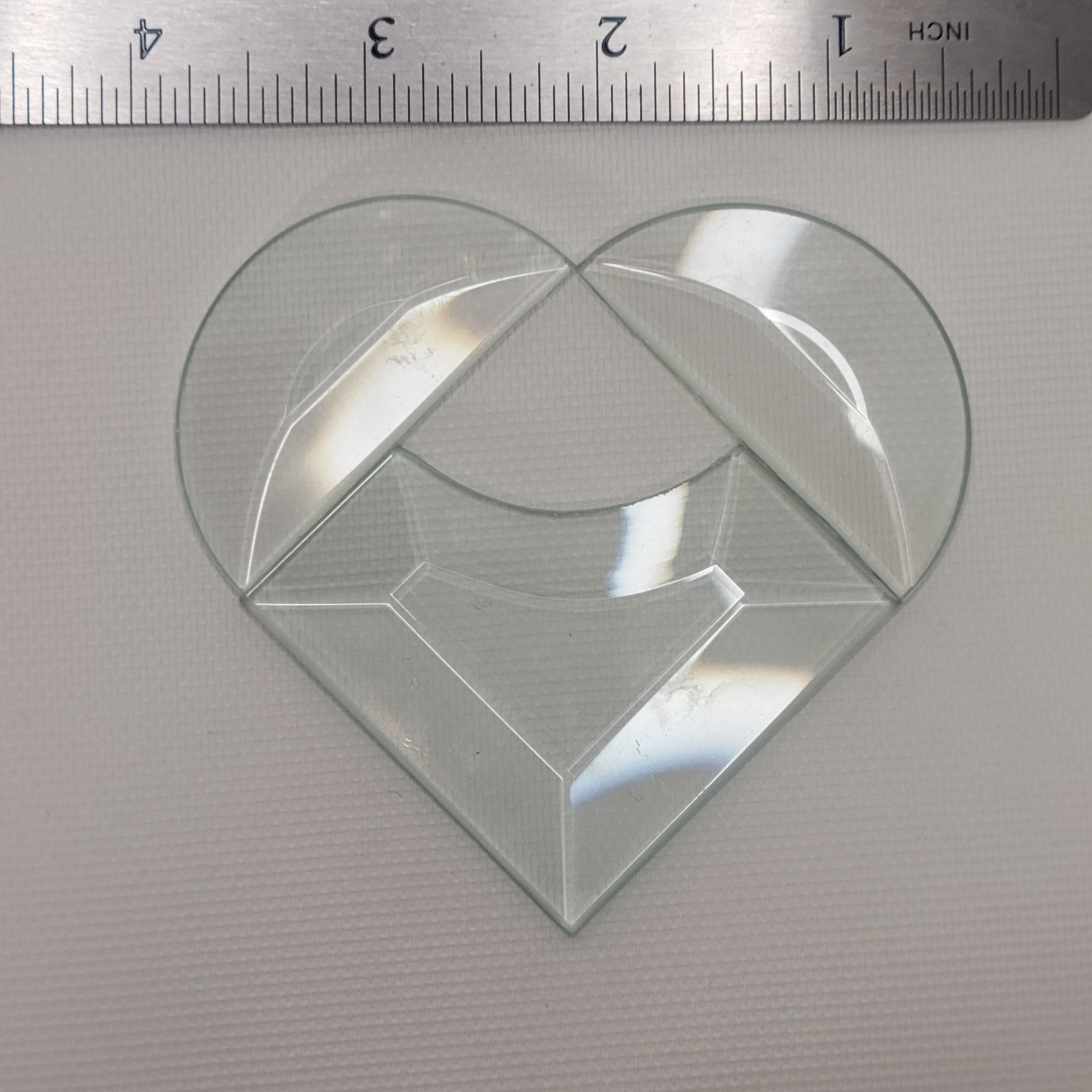 Project Kit: 4" Clear Multi Beveled Heart