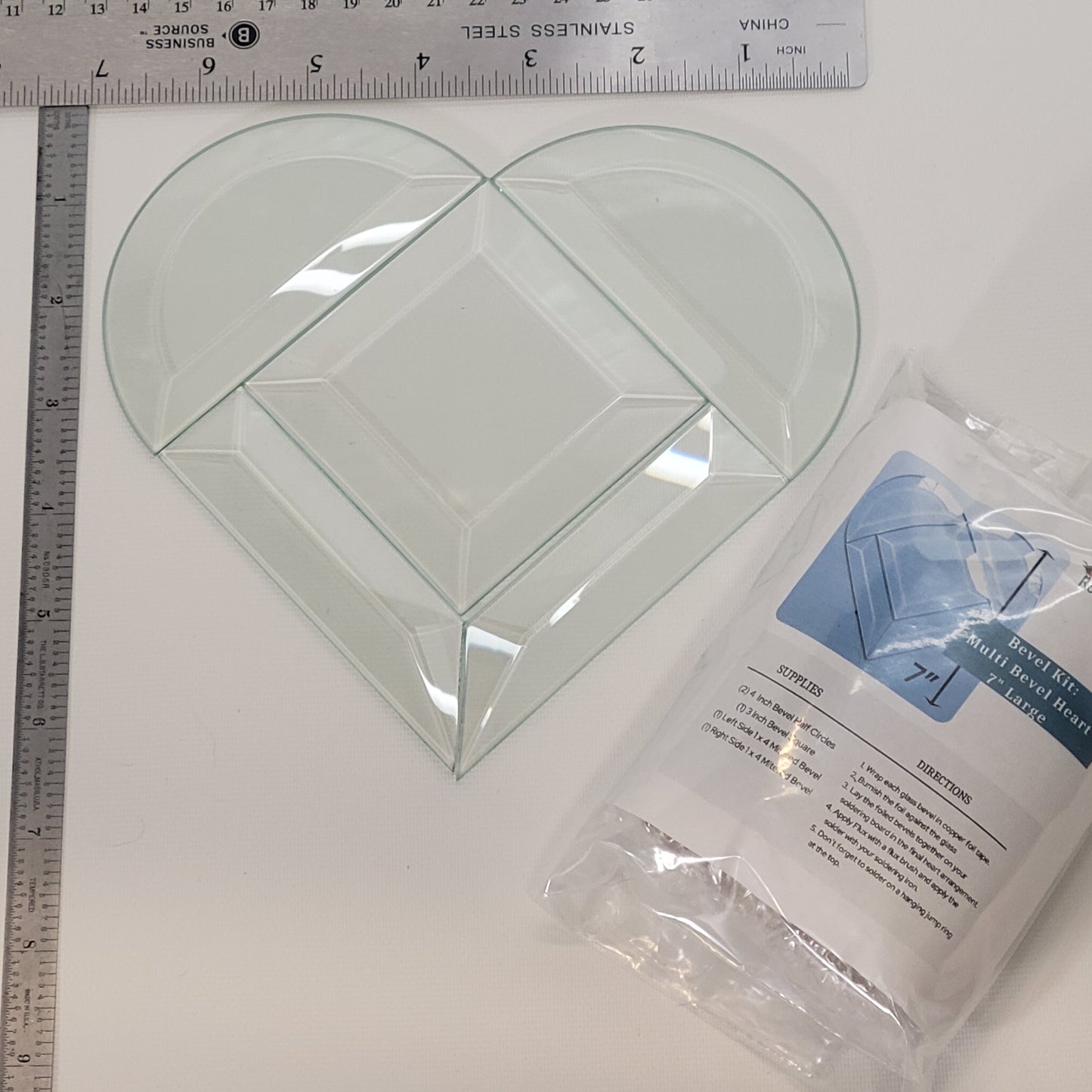 Project Kit: 7" Multi Beveled Heart (3"Sq Center)