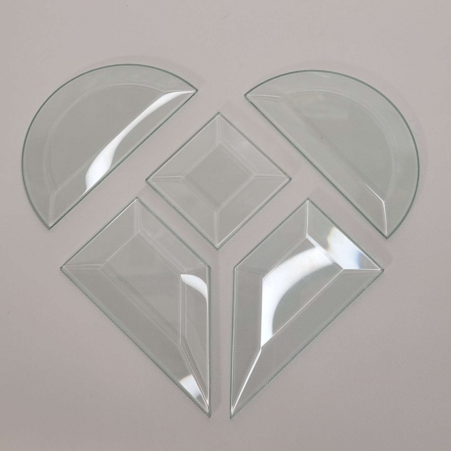 Project Kit: 7" Multi Beveled Heart (2" Sq Center)