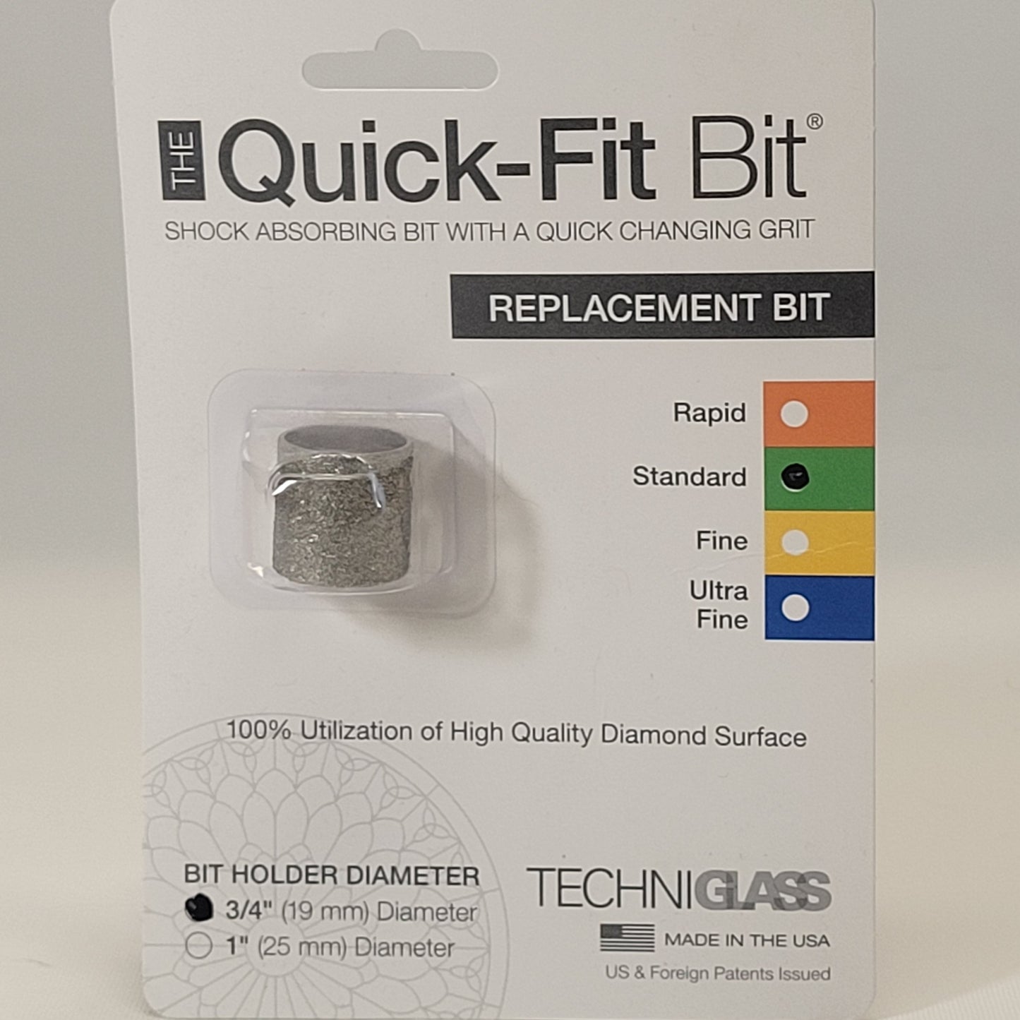 Quick-Fit Sleeve – 3/4" Standard Grit Replacement Bit