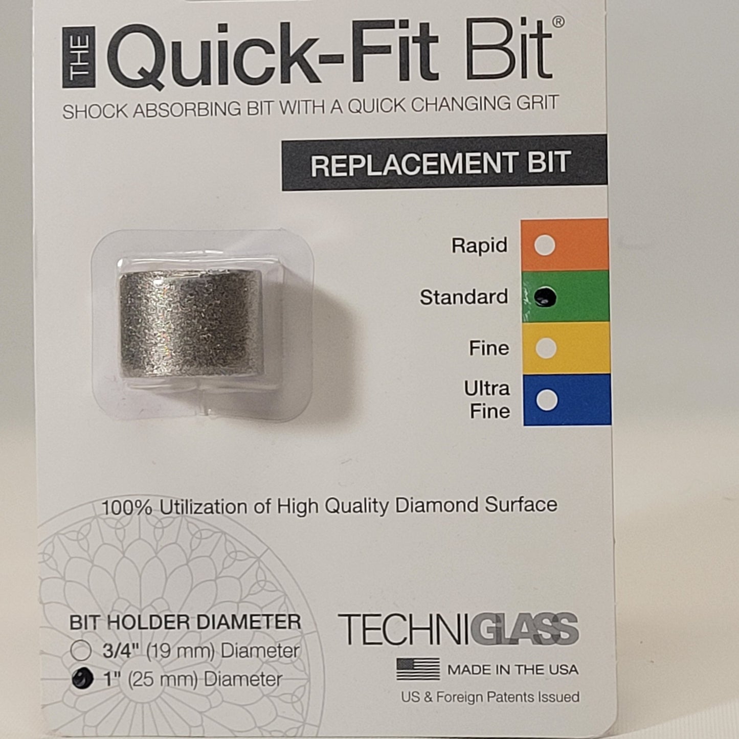 Quick Fit Sleeve - 1" Standard Grit Replacement Bit