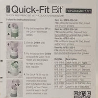 Quick-Fit Sleeve – 1" Fine Grit Replacement Bit