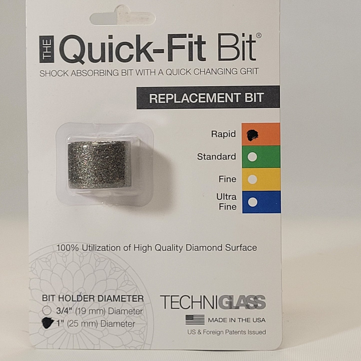 Quick-Fit Sleeve – 1" (Rapid) Course Grit Replacement Bit