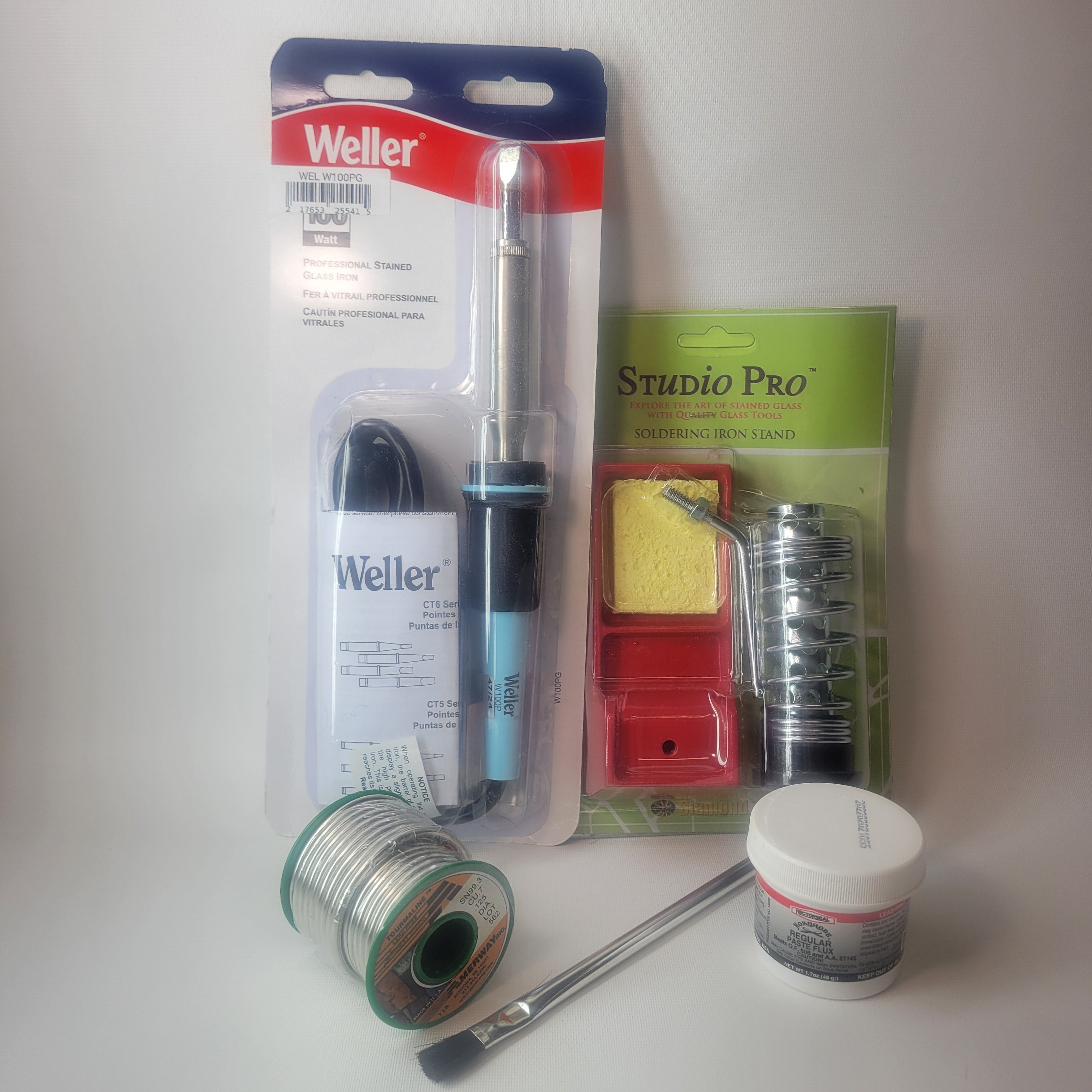 Solder Art Starter Kit | Iron, Stand, Paste Flux, Flux Brush, Solder