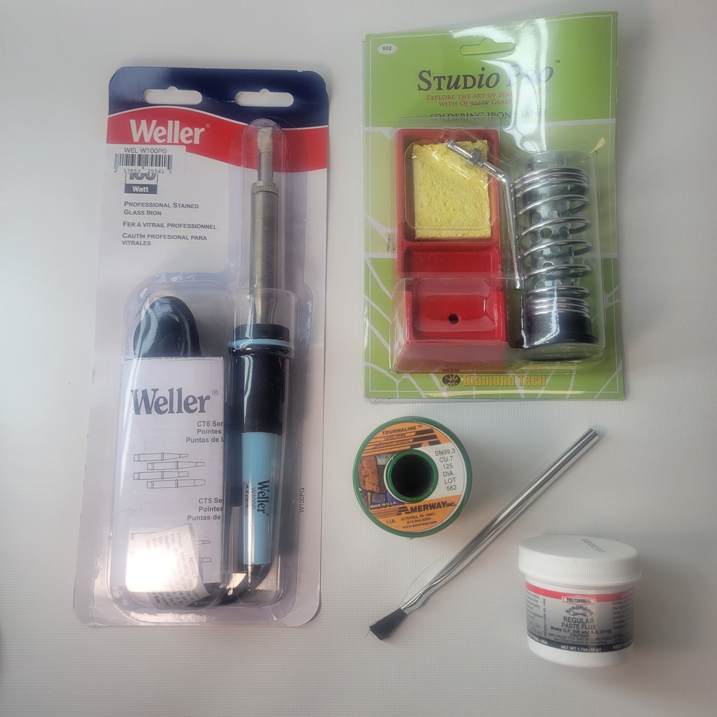 Solder Art Starter Kit | Iron, Stand, Paste Flux, Flux Brush, Solder