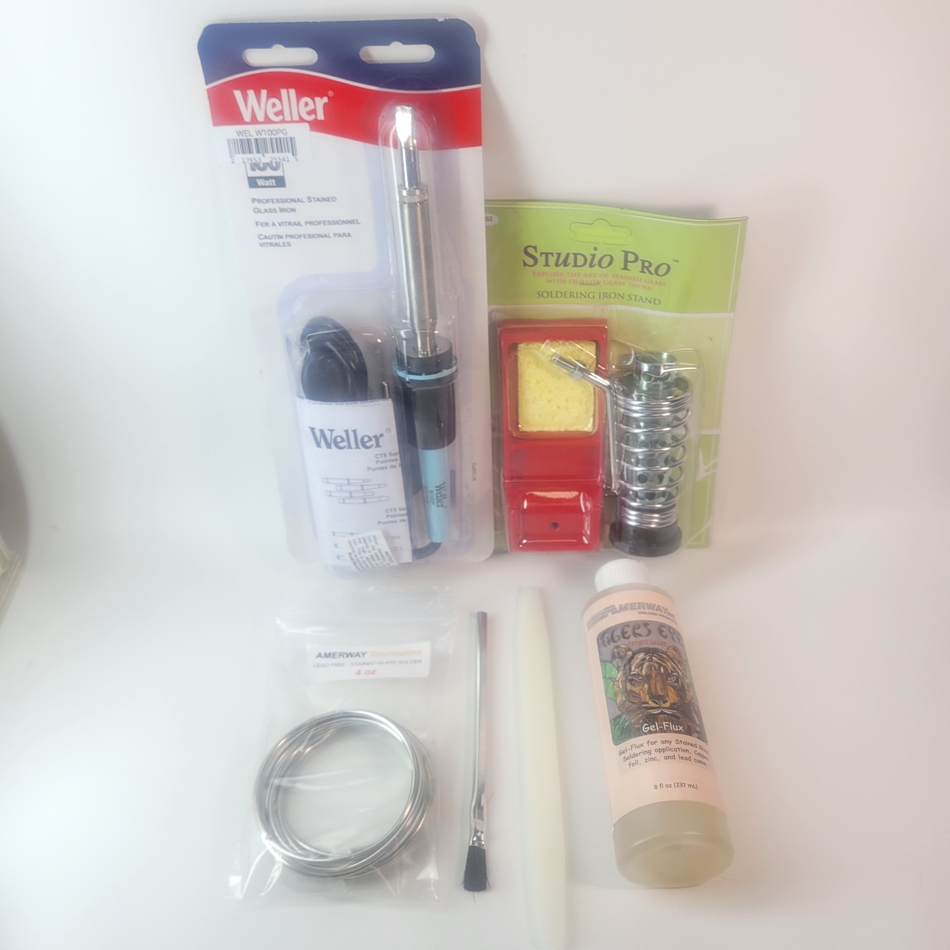 Solder Art Starter Kit | Iron, Stand, Gel Flux, Flux Brush, Solder, Fid