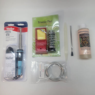 Solder Art Starter Kit | Iron, Stand, Gel Flux, Flux Brush, Solder, Fid