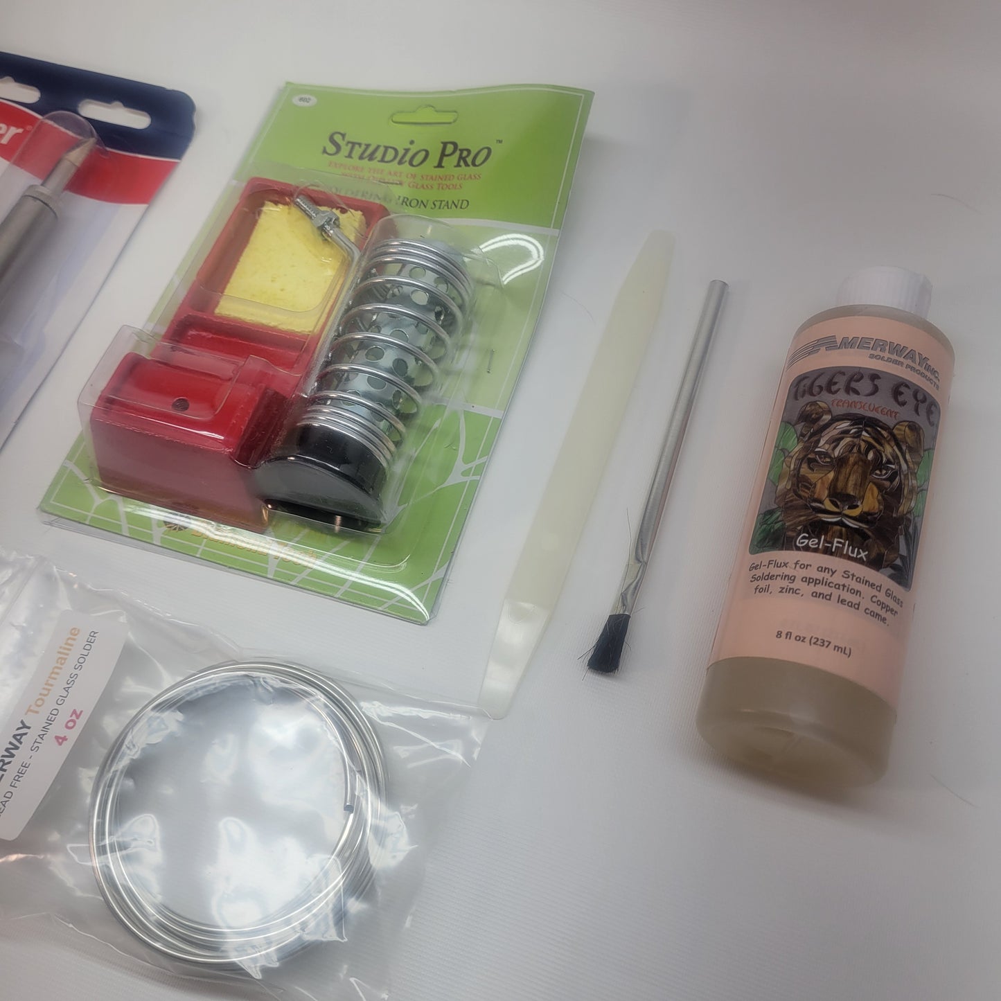 Solder Art Starter Kit | Iron, Stand, Gel Flux, Flux Brush, Solder, Fid