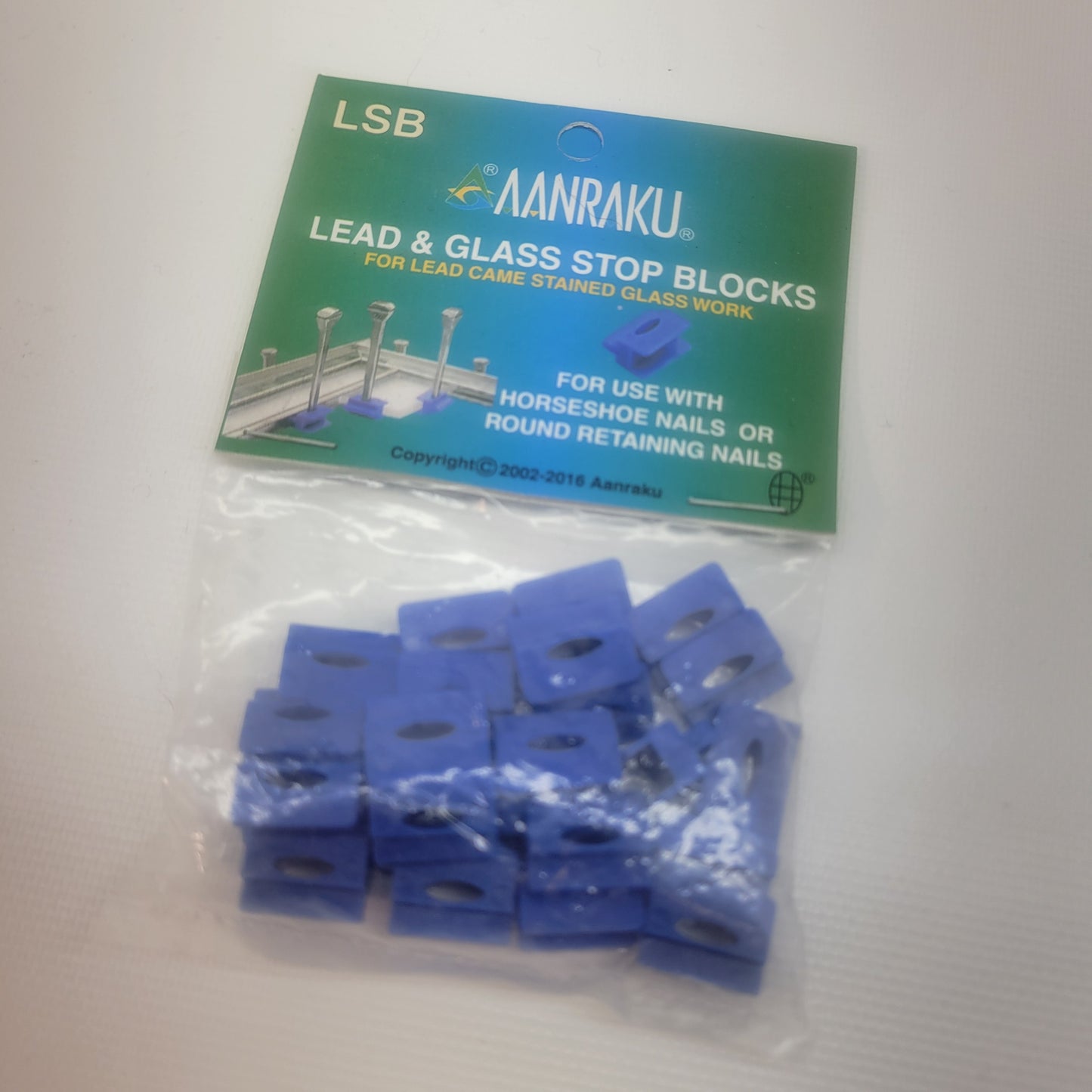 Aanraku - 25 Pack Lead & Glass Stop Blocks with 25 Horseshoe Nails