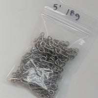 18g Silver Plated Jack Chain (5 Feet)