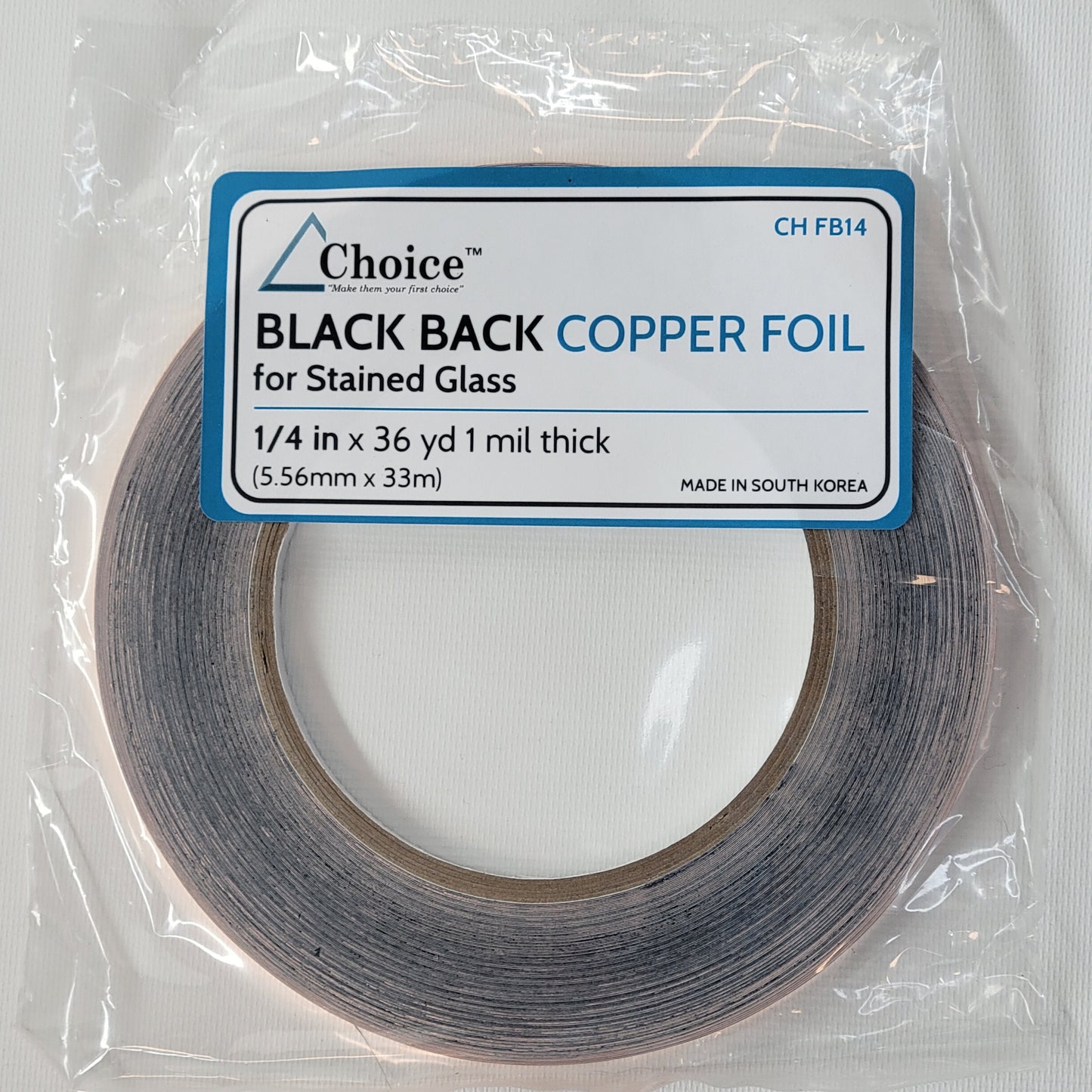 1/4" Choice Black Back Copper Foil Tape (36 yds)