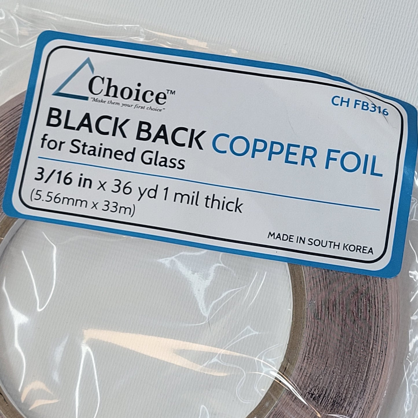 3/16" Choice Copper Foil Tape (36 yds)