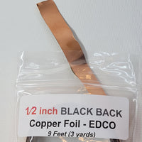 1/2" EDCO Black Back Copper Foil Tape (9 ft)