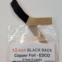 1/2" EDCO Black Back Copper Foil Tape (9 ft)